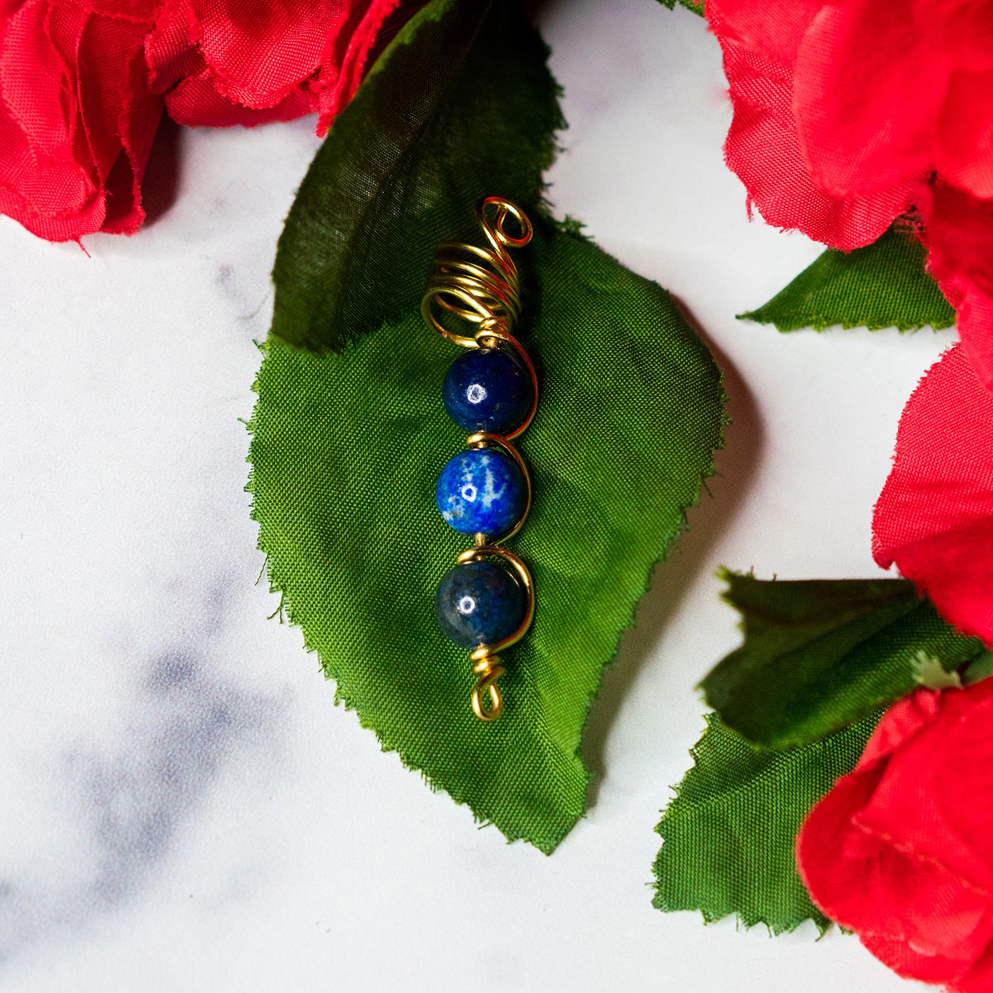 Lapis Lazuli Hair Jewel 2"