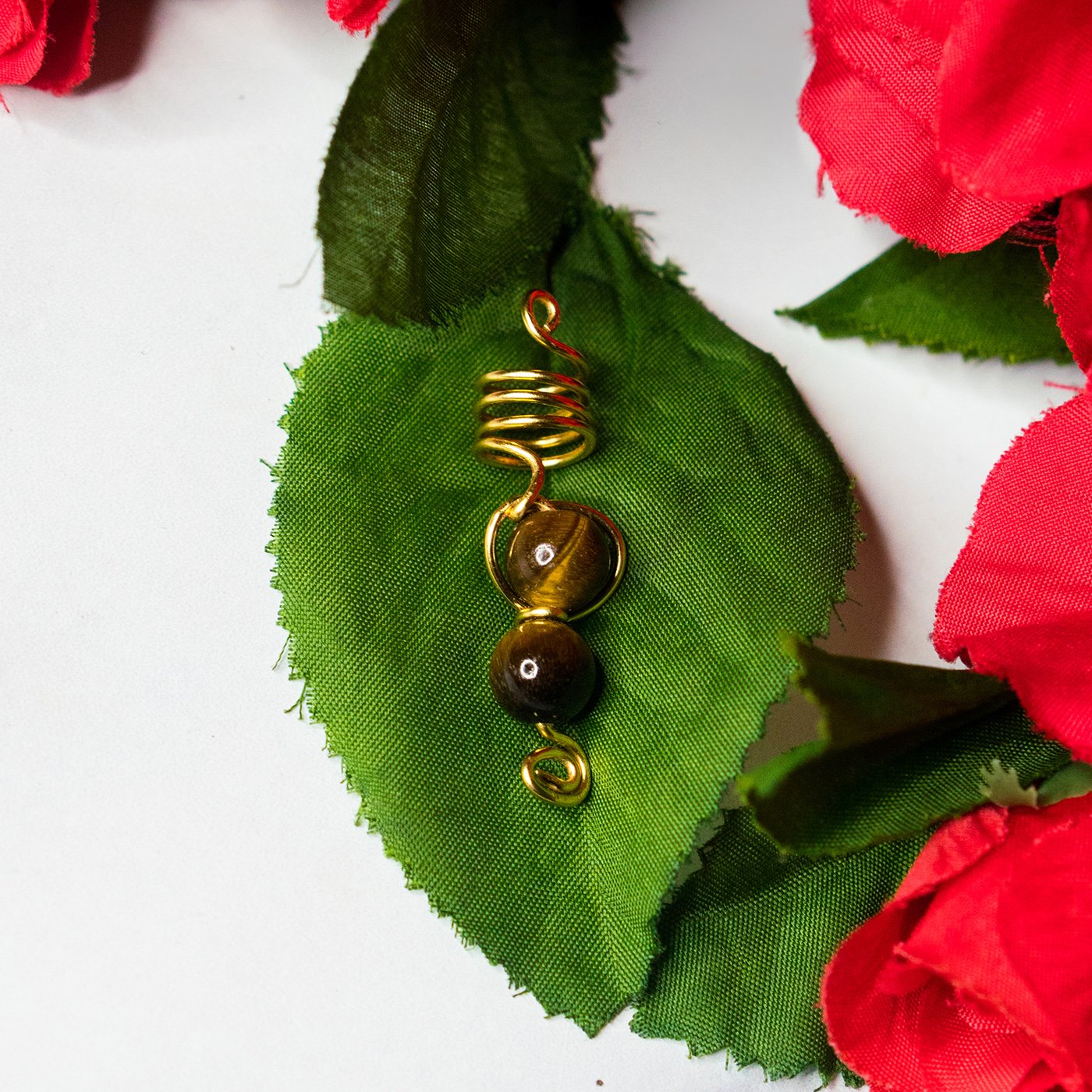 Tigers Eye Hair Jewel 2"