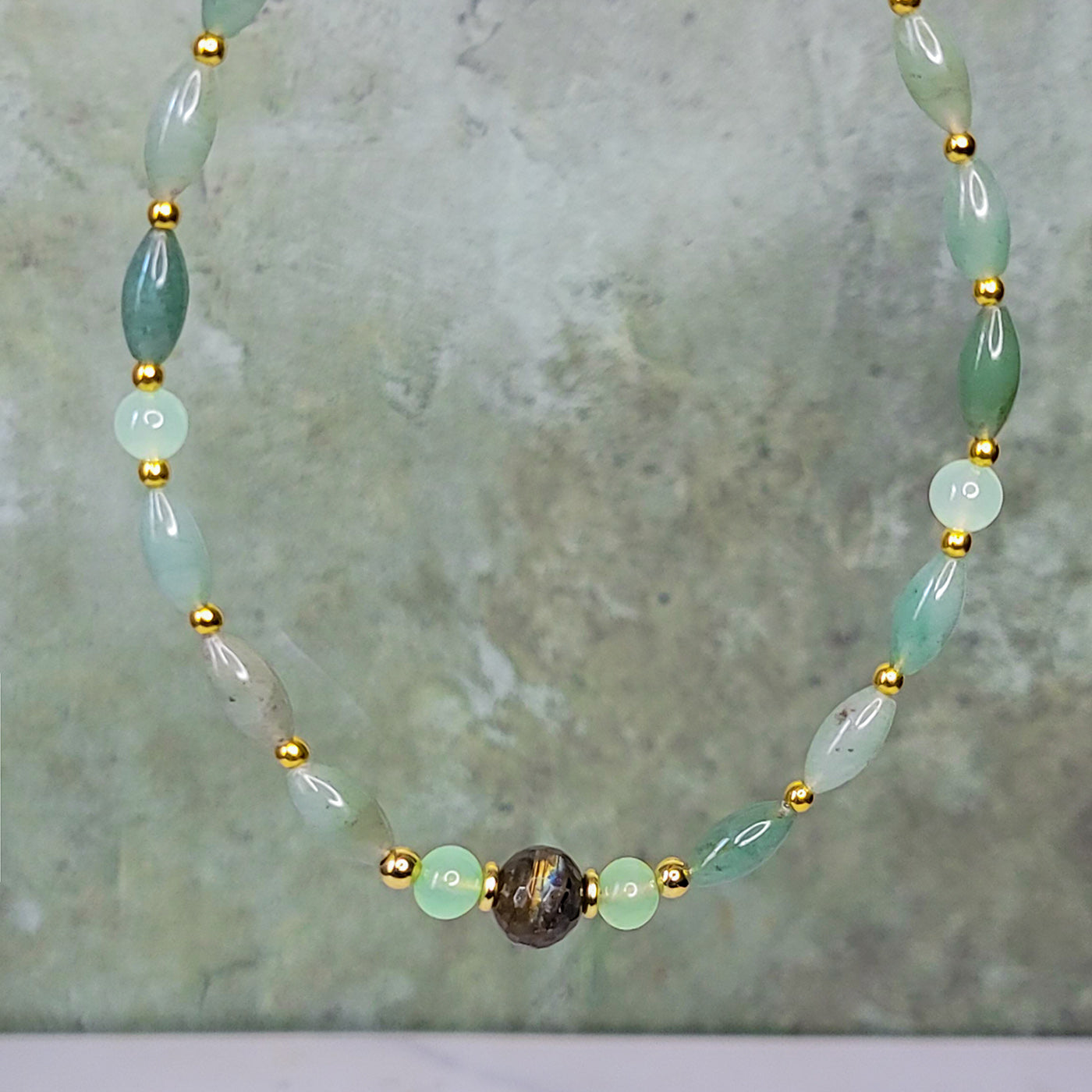 Flow Crown | Labradorite, Jade, Aventurine