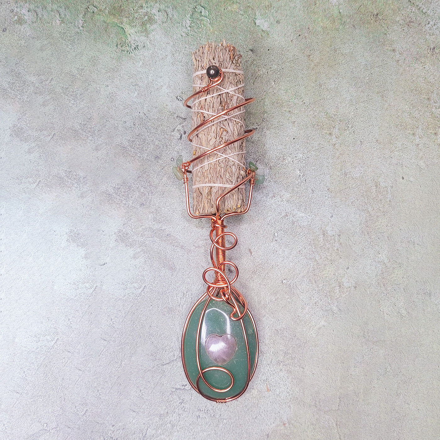 Zenith Wand | Green Aventurine, Pyrite, Clear Quartz