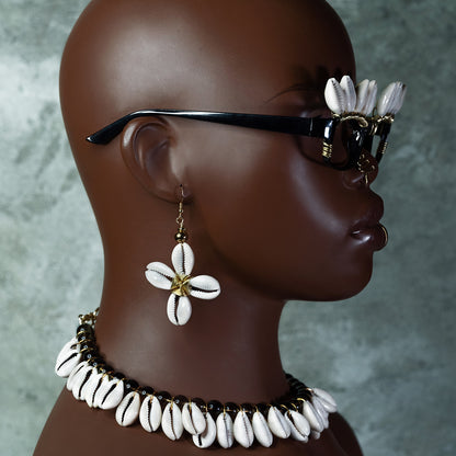 Cowrie Flower Earrings