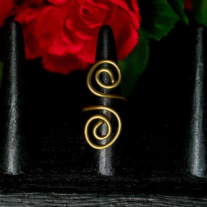 Tsunami Ring Brass