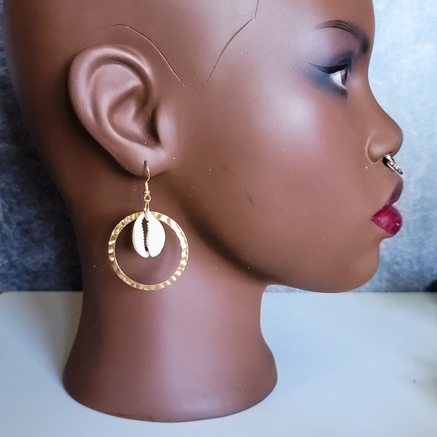 Cowrie Hoops