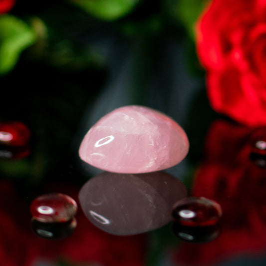 Rose Quartz Palm Stone Med