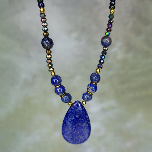 Sulani EarChain | Lapis Lazuli
