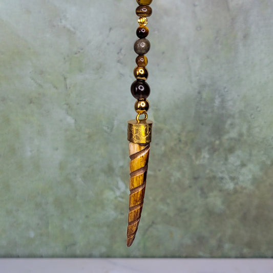 Mystic Mini Crown | Tigers Eye, Smokey Quartz, Pyrite