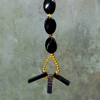 Maleficent Mini Crown | Hematite, Obsidian, and Onyx