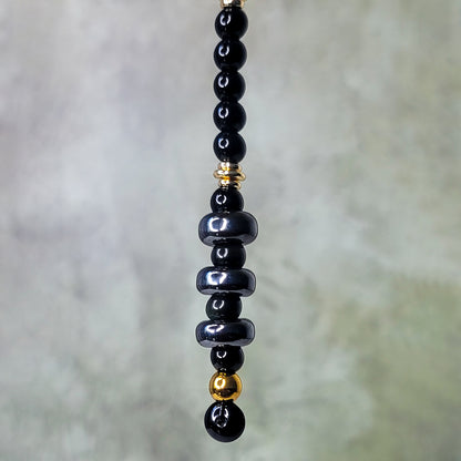 Maleficent Mini Crown | Hematite, Obsidian, and Onyx
