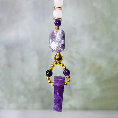 Celcia Mini Crown | Amethyst and Rose Quartz
