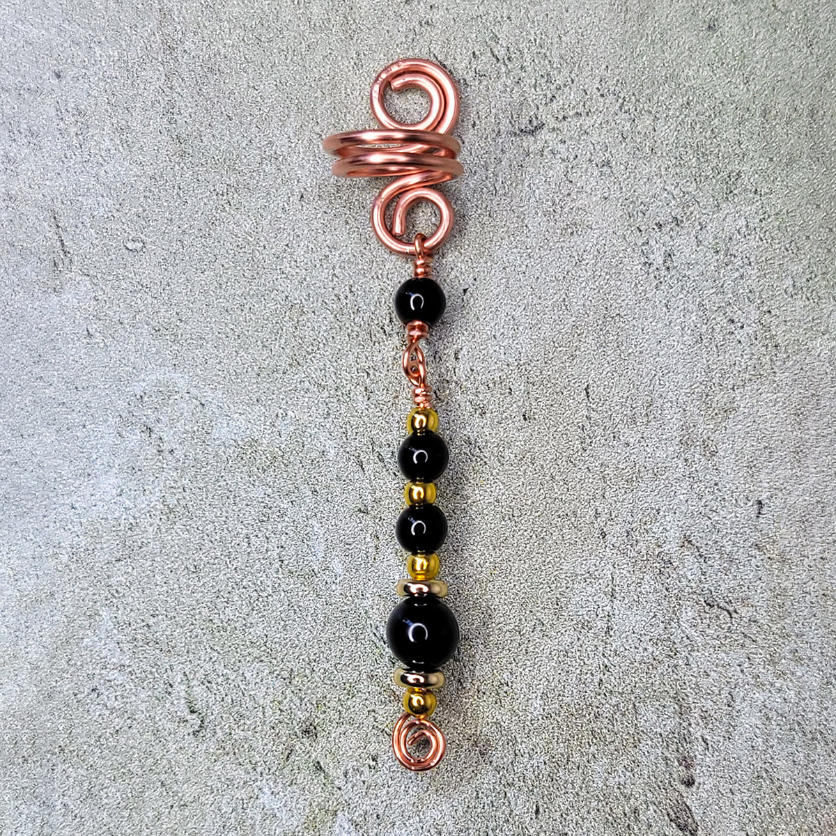 Tourmaline and Obsidian Pen Gem