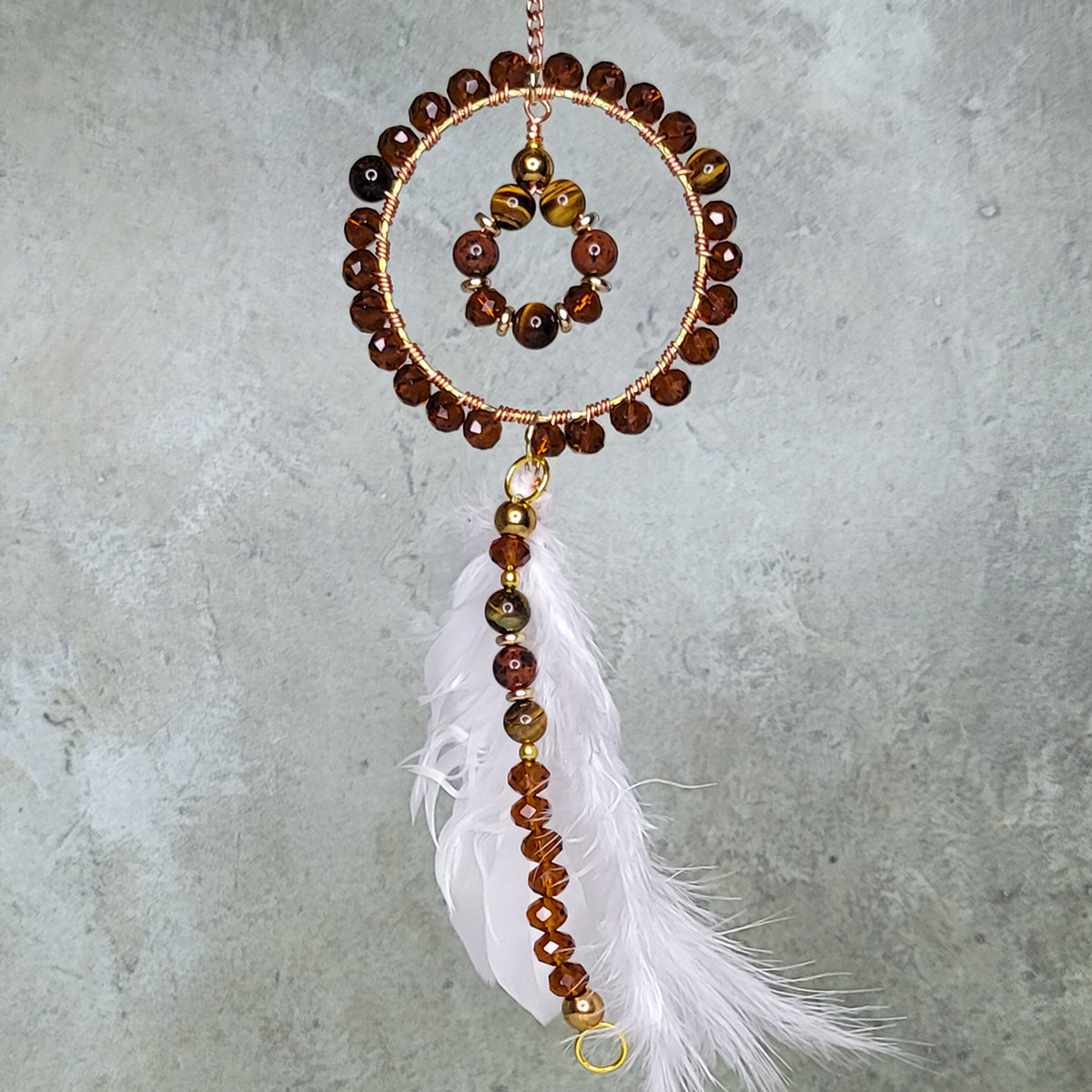 Cinnamon Suncatcher | Tigers Eye & Mahogany Obsidian