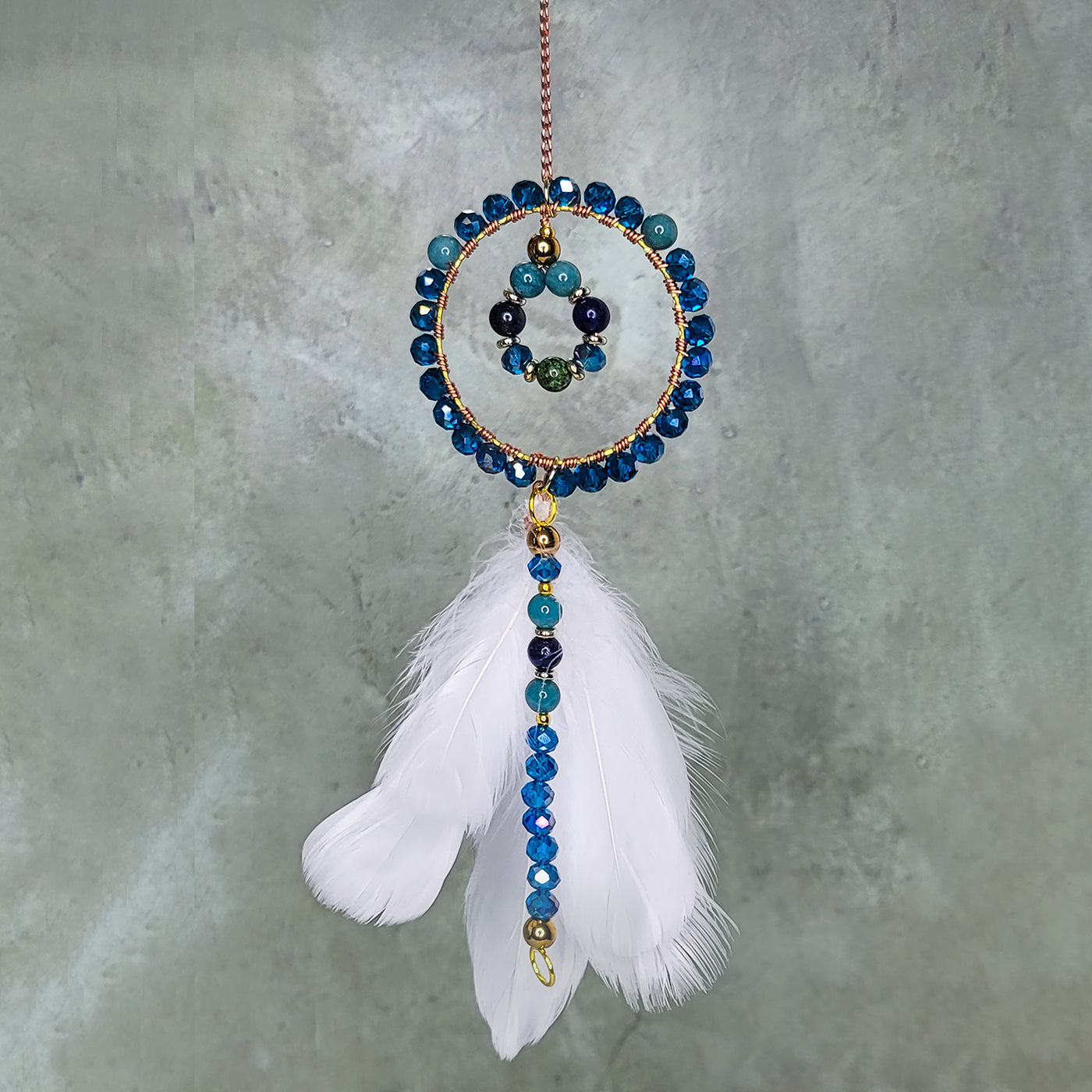 Agave Suncatcher | Blue Chalcedony, Lapis Lazuli, African Turquoise