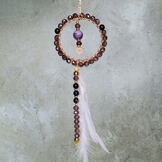 Wine Suncatcher | Amethyst & Garnet