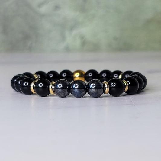 Guardian Wrist Wear | Hematite, Obsidian, and Onyx
