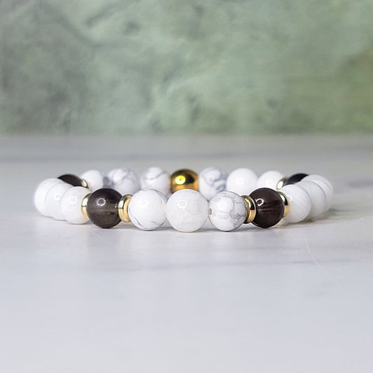 Exhale Wrist Wear | Smoky Quartz, Moonstone, and Howlite