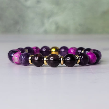 Haven Wrist Wear | Sugilite, Garnet, and Amethyst