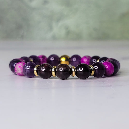 Haven Wrist Wear | Sugilite, Garnet, and Amethyst