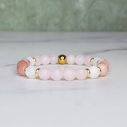 Adore Wrist Wear | Rose Quartz,  Moonstone, Sunstone
