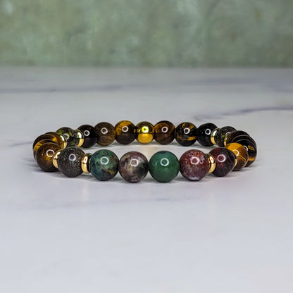 Momentum Wrist Wear | Tigers Eye, Imperial Jasper, Dragons Blood