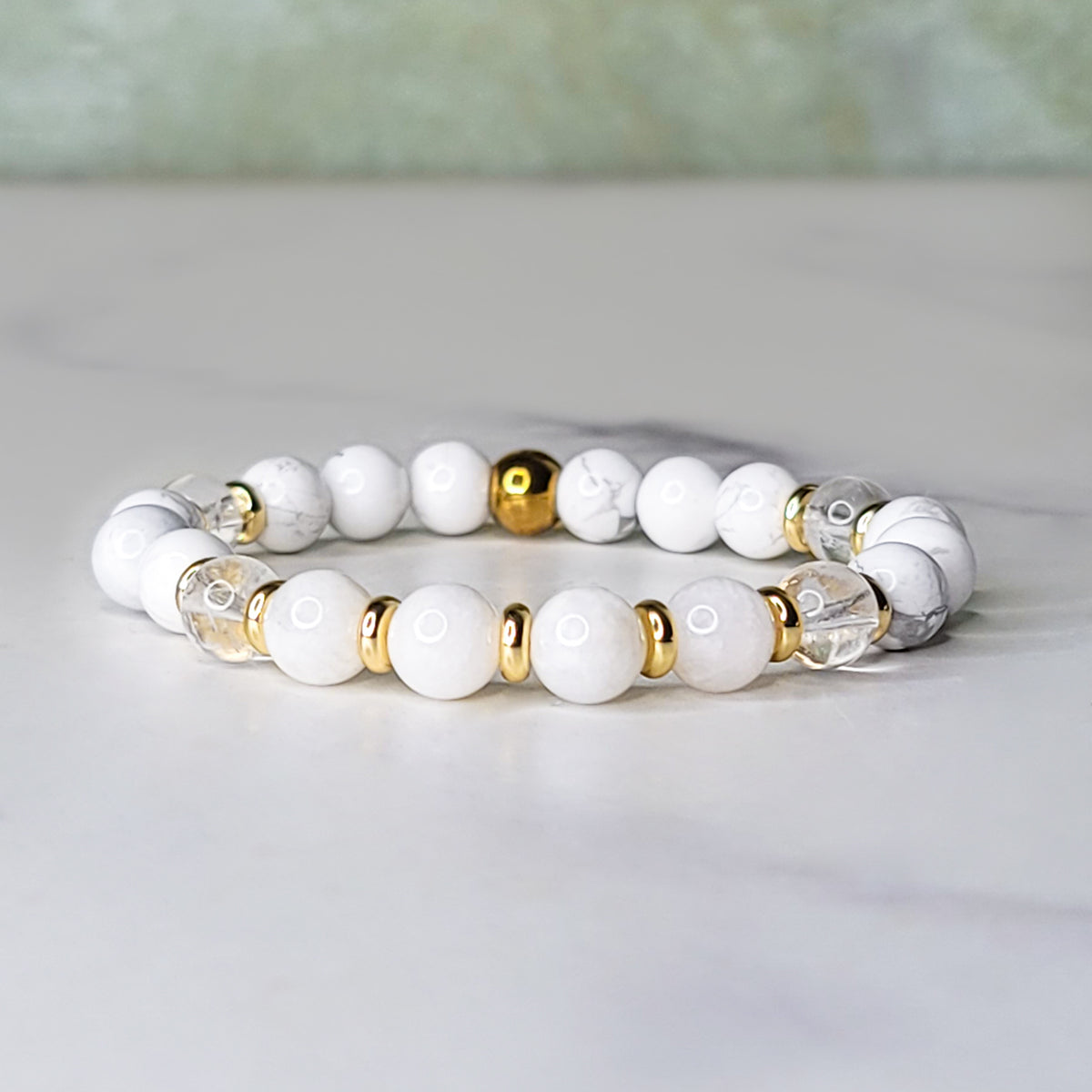 Serenity Wrist Wear | Howlite, Moonstone, Clear Quartz