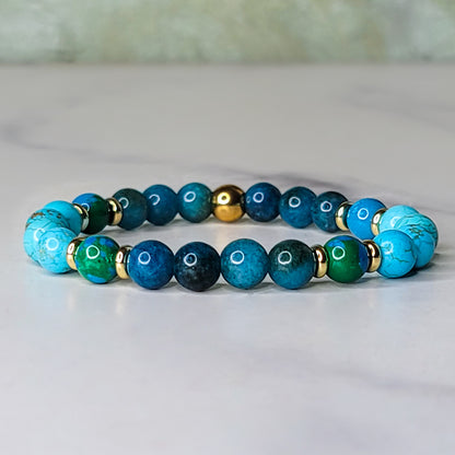 Unfiltered Wrist Wear | Blue Apatite, Chrysocolla, Turquoise