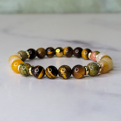 Breakthrough Wrist Wear | Tigers Eye, Yellow Aventurine, Unakite