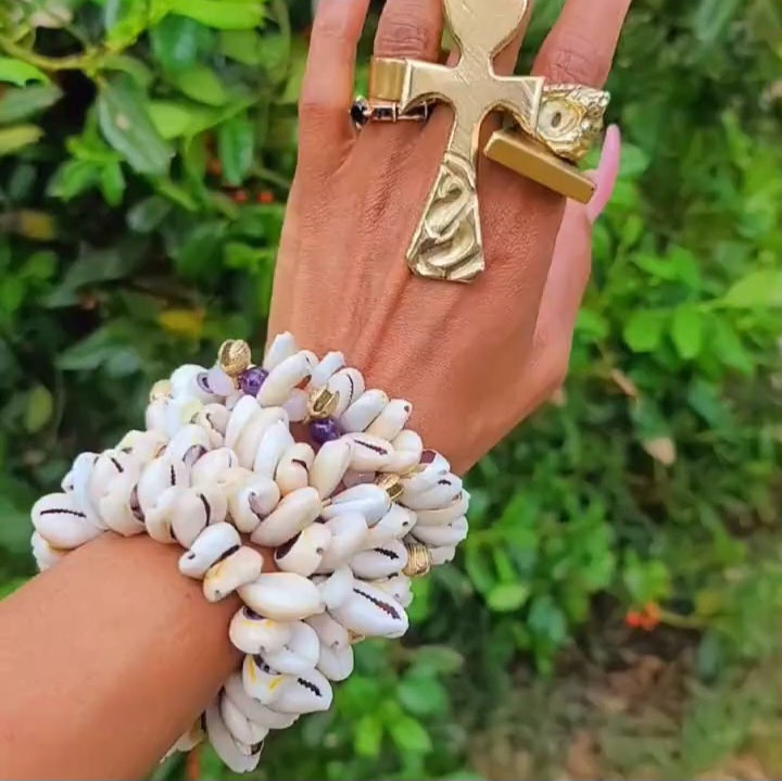 Shells & Bells Bangle Stack